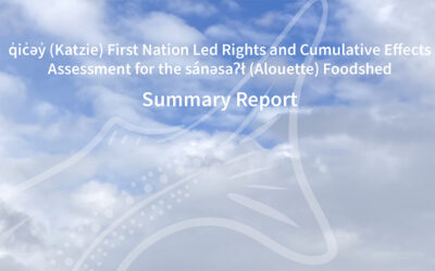 q̓ic̓əy̓ (Katzie) First Nation Led Rights and Cumulative Effects Assessment for the sánəsaʔł (Alouette) Foodshed  – Summary Report